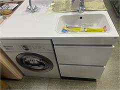 Тумба с интегрированной раковиной над стиральной машиной 11937