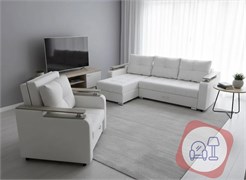 Комплект "Агат" прямой диван + кресло-кровать 12084